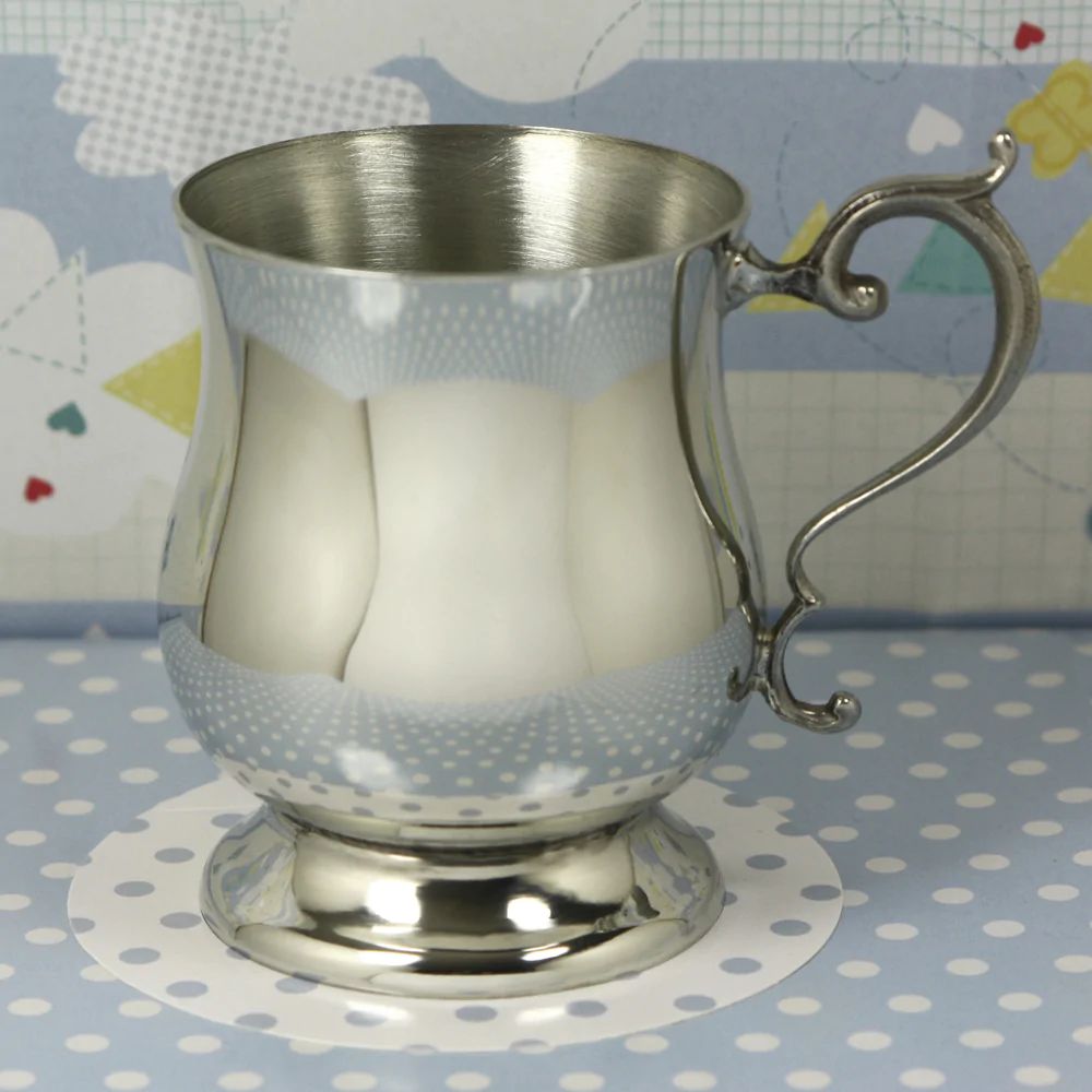 PEWTER CHILDS CHRISTENING OR BAPTISM CUP W. Carter and Son